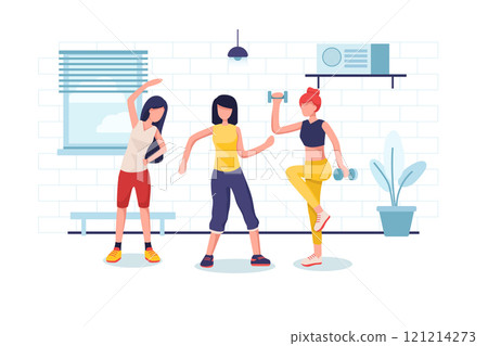Sport Activities Illustration concept on white background 121214273
