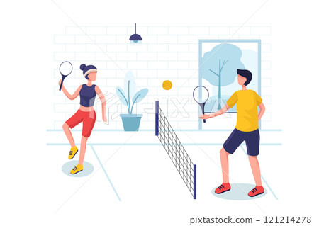 Sport Activities Illustration concept on white background 121214278