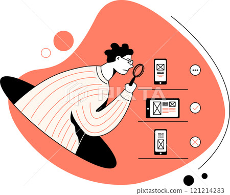 Business Activities Illustration concept. Flat illustration isolated on white background 121214283