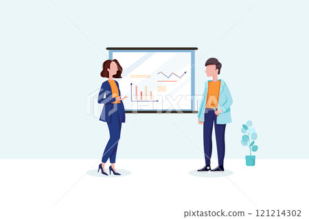 Business Activities Illustration concept. Flat illustration isolated on white background 121214302