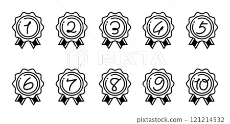 簡單可愛的獎牌排名圖示集 121214532