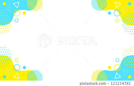 波普幾何圖案背景素材21淺藍黃藍黃 121214781