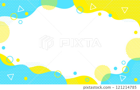 流行幾何圖案背景素材22淺藍黃藍黃 121214785