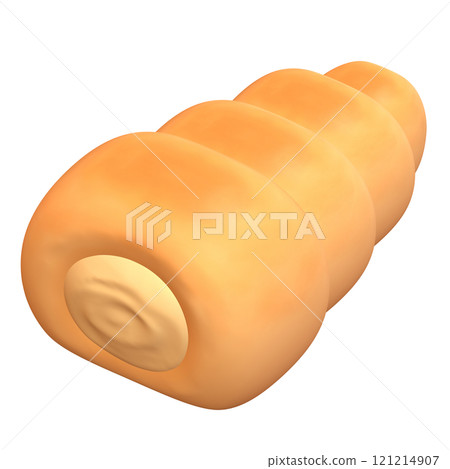 從上方對角線看到的奶油冠的 3D 插圖 121214907
