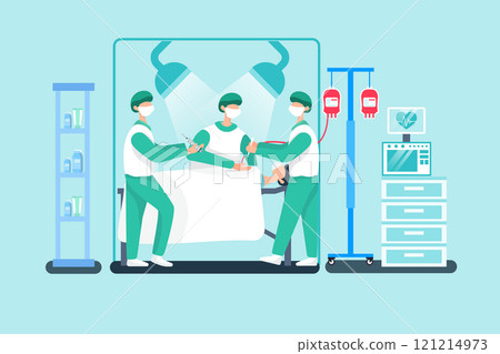 Healthcare and Medical Illustration concept. Flat illustration isolated on white background 121214973