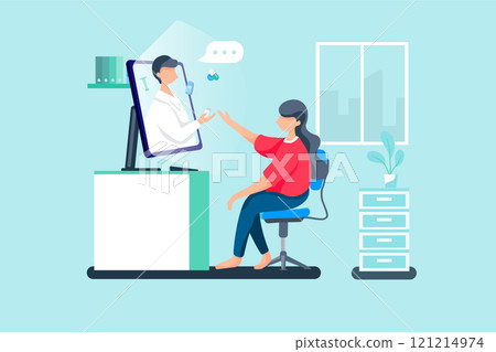 Healthcare and Medical Illustration concept. Flat illustration isolated on white background Healthcare and Medical Illustration concept. Flat illustration isolated on white background 121214974