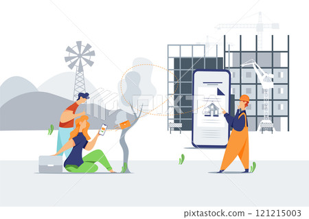 Construction service Illustration concept. Flat illustration isolated on white background Construction service Illustration concept. Flat illustration isolated on white background 121215003