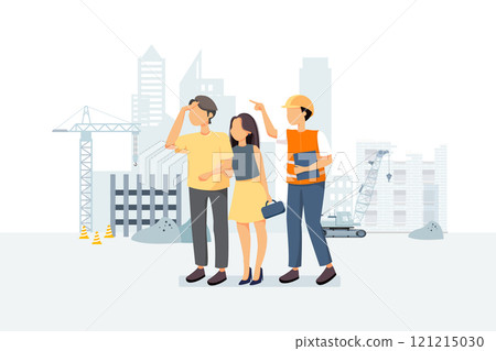 Construction service Illustration concept. Flat illustration isolated on white background 121215030
