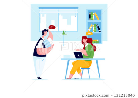 Business Activities Illustration concept. Flat illustration isolated on white background 121215040