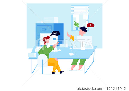 Business Activities Illustration concept. Flat illustration isolated on white background 121215042