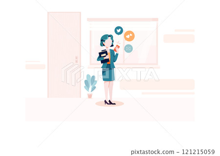 Business Activities Illustration concept. Flat illustration isolated on white background 121215059