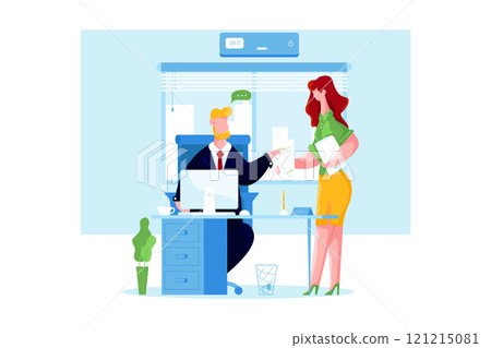 Business Startup Illustration concept. Flat illustration isolated on white background 121215081