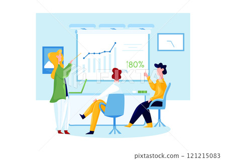 Business Startup Illustration concept. Flat illustration isolated on white background 121215083