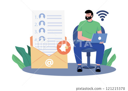 Users create and manage contact lists. 121215378