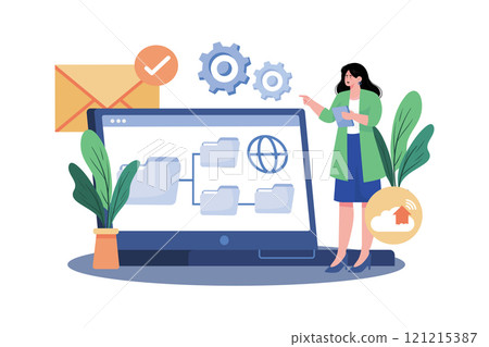 Users create and manage folders for organization. 121215387
