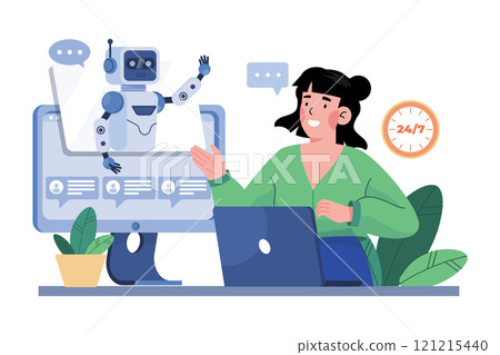 AI chatbots provide instant customer support. 121215440