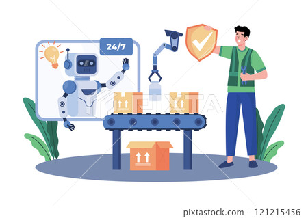 AI improves efficiency in various industries. AI improves efficiency in various industries. 121215456