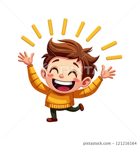 Excited Cartoon Boy Excited Cartoon Boy 121216164