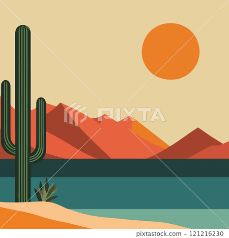 Minimalist Desert Sunset 121216230