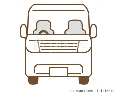 Hand-drawn illustration of a white mini van Hand-drawn illustration of a white mini van 121216248