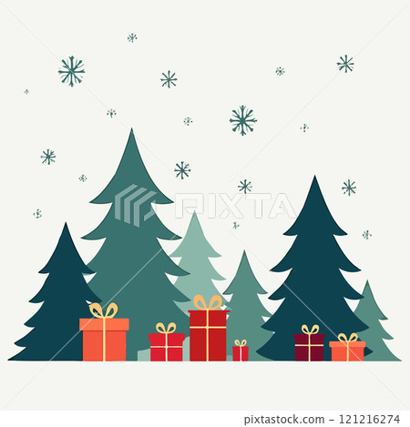 Christmas Tree and Gifts Scene Christmas Tree and Gifts Scene 121216274