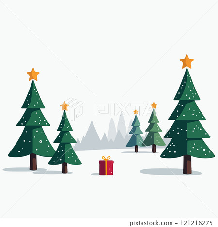 Christmas Tree and Gifts Scene 121216275