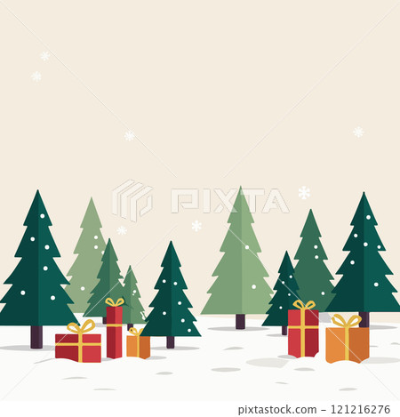 Christmas Tree and Gifts Scene Christmas Tree and Gifts Scene 121216276