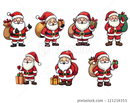 Santa Claus Character Set 121216353