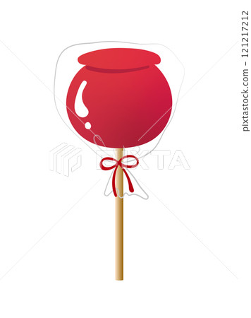 Candy apples in a bag at a festival stall 121217212