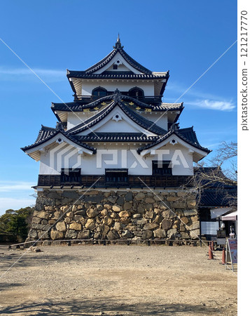 Hikone Castle looking up from below 121217770