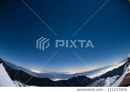 安曇野的夜景和星空 安曇野的夜景和星空 121217808