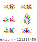 Party Star Banner stock illustration, Colourful shooting stars 121218459