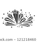 Party shooting stars Banner stock illustration design template 121218460