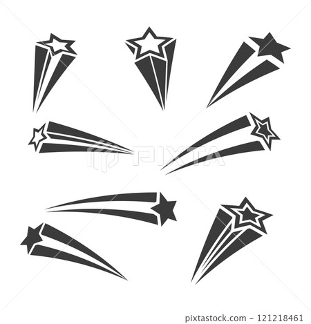 Party shooting stars Banner stock illustration design template 121218461