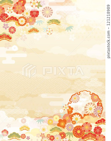 Japanese pattern background Japanese style background material Japanese pattern background Japanese style background material 121218989