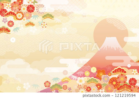 Japanese pattern background Japanese style background material 121219594