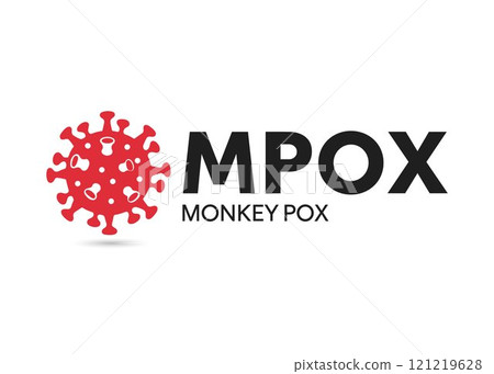 Mpox Logo. Mpox virus vector  121219628