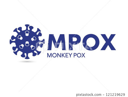 Mpox Logo. Mpox virus vector  121219629