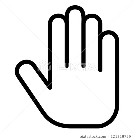 Hand icon, stop, do not touch sign Hand icon, stop, do not touch sign 121219739