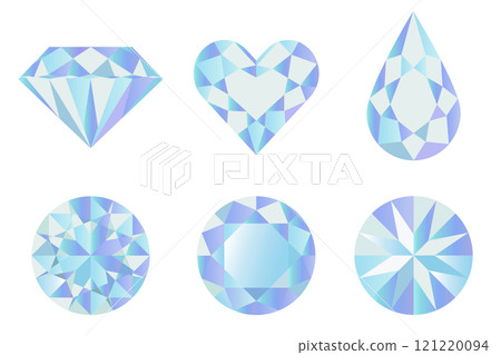 明亮式切割鑽石插畫向量素材插畫漸變 121220094