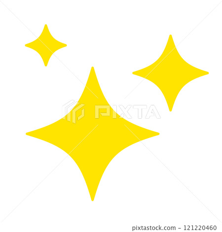 Sparkling, shiny, star icon, decoration, comic symbol vector yellow 121220460