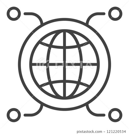 International Relations vector round linear icon or symbol International Relations vector round linear icon or symbol 121220534