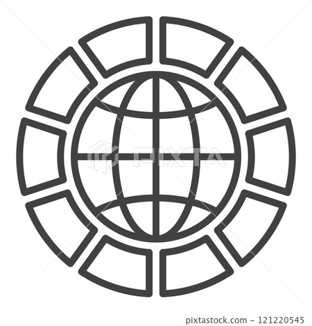 Multipolarity vector simple icon or symbol in outline style Multipolarity vector simple icon or symbol in outline style 121220545
