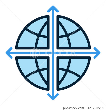 Multipolarity and International Relations vector blue icon or design element Multipolarity and International Relations vector blue icon or design element 121220548