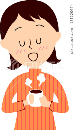 女人喝熱飲 121220664