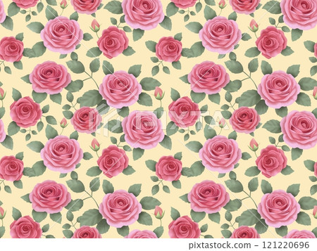 Rose seamless pattern (pink) B-3' Rose seamless pattern (pink) B-3' 121220696