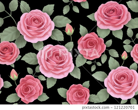 玫瑰無縫圖案(粉紅色)B-6 玫瑰無縫圖案(粉紅色)B-6 121220701