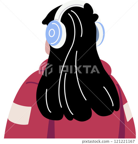 vector, woman, music 121221167