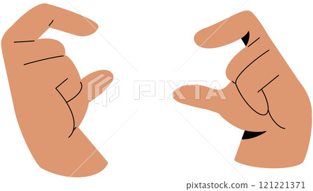 Person holds any thing in hands. People discover, explore future technology. Science research. Character searches, looks for information. Flat isolated vector illustration Person holds any thing in hands. People discover, explore future technology. Science research. Character searches, looks for information. Flat isolated vector illustration 121221371
