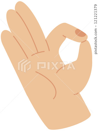 Sign of OK, okay, okey with fingers. Person shows well, good symbol. Approval hand gesture. Expression of agreement. Nonverbal communication. Flat isolated vector illustration Sign of OK, okay, okey with fingers. Person shows well, good symbol. Approval hand gesture. Expression of agreement. Nonverbal communication. Flat isolated vector illustration 121221379
